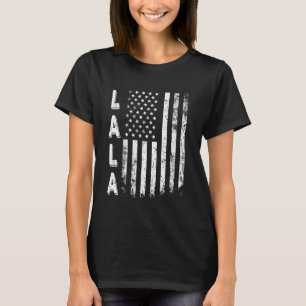 Lala Amerika Vlag Moederdag 4 juli Vrouwen X T-shirt