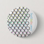 lala gezichten ronde button 5,7 cm (Voorkant)