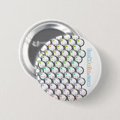 lala gezichten ronde button 5,7 cm (Voorkant /achterkant)