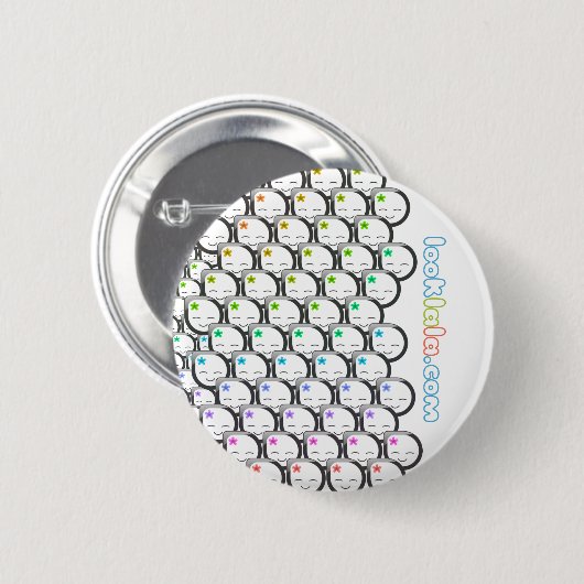 lala gezichten ronde button 5,7 cm (Voorkant /achterkant)