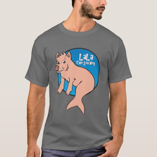 LaLa: Het Zee Hog - Volwassen donker T-shirt (Voorkant)