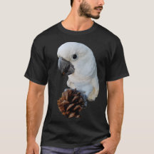 Lala The Cockato met een zwart kledingshirt met pi