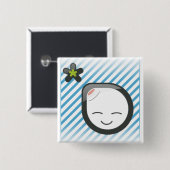 lalamoongirl vierkante button 5,1 cm (Voorkant /achterkant)