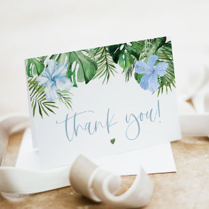 LALANI Blue Hibiscus Beach Luau Tropical Bedankkaart