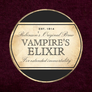 L'alchimie vintage d'Halloween étiquette Elixir de