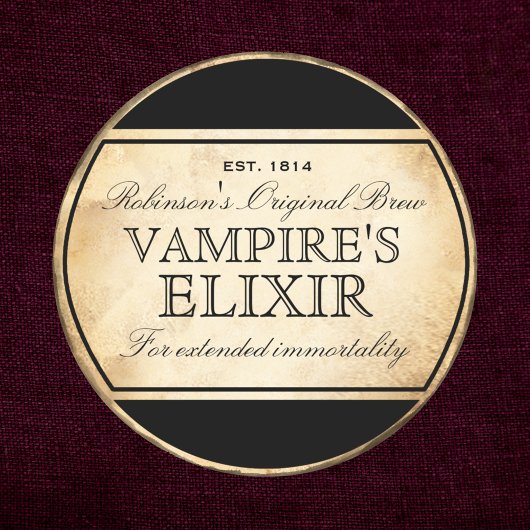 L'alchimie vintage d'Halloween étiquette Elixir de