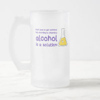 "L'alcool est une solution", tasse de bière congel