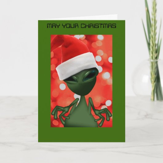 L'ALIEN PÈRE NOËL DE CETTE CARTE MONDIALE DE NOËL (Devant)
