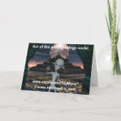 L'alien rencontre la carte de joyeux anniversaire (Dos)