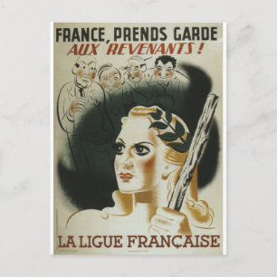 Laligue Francaise Propaganda Poster Briefkaart