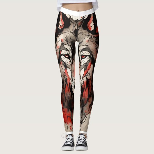 L'allure de Bloody Fox Logo sur Leggings (Devant)