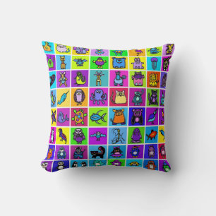 "l'alphabet book" & pingouins coussin - carré