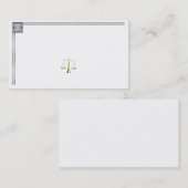 L'aluminium argenté aiment le carte de visite (Devant / Derrière)