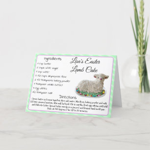 Lam Cake Recept Paasgroet Gepersonaliseerde Kaart