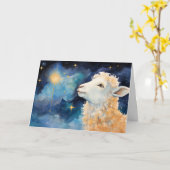 Lam en Ster Kerstkaart Kaart (Gele Bloem)