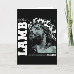 Lam Gods - Christelijke Bijbelvers Geloof Kaart