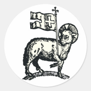 Lam Gods symbool van het christelijk geloof Ronde Sticker