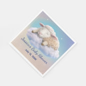Lam in het Clouds Baby shower Servet (Hoek)