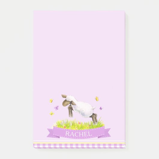 Lam overslaan schattige grillige aangepaste naam p post-it® notes (Voorkant)