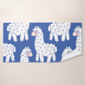 Lama alpaca, motif vintage (Serviette de bain)