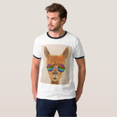 LAMA AVEC DES T-SHIRTS TEE - SHIRTS DE LUNETTES DE (Devant entier)