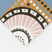 Lama, Cactus, Handgetekende Elementenpatroon. Fleece Deken (Hoek)