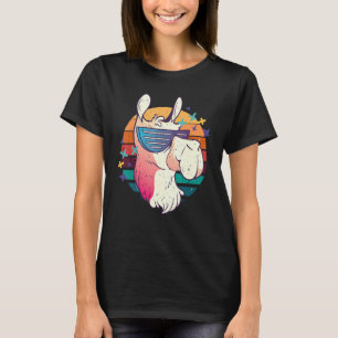lama cool alpaca met zonnebril t-shirt