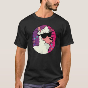 lama cool alpaca met zonnebril wit 2 t-shirt