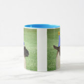 Lama drôle dans la tasse de casquette de partie (Centre)