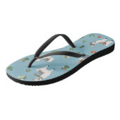 Lama en cactus patroon teenslippers (Schuin)