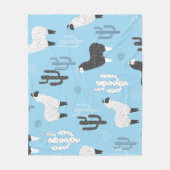 Lama en cactus, schattig patroon. fleece deken (Voorkant)