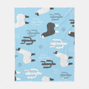 Lama en cactus, schattig patroon. fleece deken