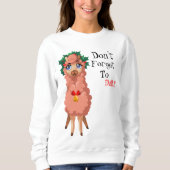 lama en Sweatshirt de Noël (Devant)