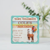 LAMA & FEATHERS Invitation d'anniversaire (Debout devant)