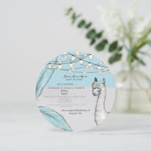 LAMA LAMA MAMA Baby shower Invitation (Debout devant)