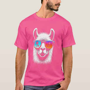 Lama met bril Retro zonnebril T-shirt