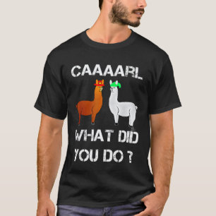 lama met hoeden lama met hoed carl wat heb je geda t-shirt