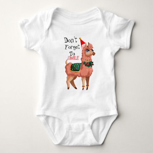 lama met kerstmis romper (Voorkant)