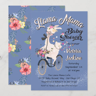 Lama Momma babyshower uitnodigingen