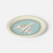 lama - momma en baby - papieren borden papieren bordje (Gekanteld)