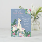 lama momma Fiesta invitations à la douche bébé (Debout devant)