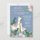 lama momma Fiesta invitations à la douche bébé (Devant)