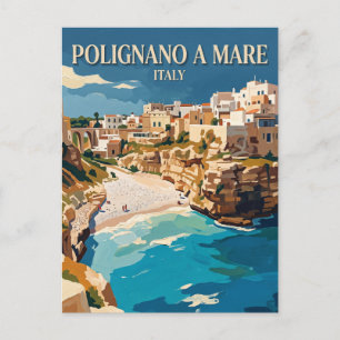 Lama Monachile-strand Polignano a Mare Italië Briefkaart