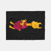 Lama Red pyjama voor kinderen Fleece Deken (Voorkant (Horizontaal))