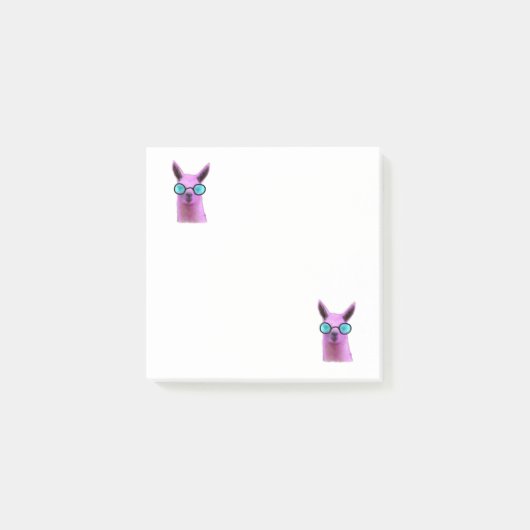 Lama rose frais ! Notes de post-it (Devant)