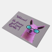 Lama rose frais ! Tapis de porte (Incliné)