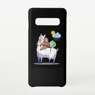 Lama Sloth Earth Funny Earth Dag Klimaatveranderin Samsung Galaxy S10 Hoesje