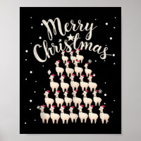 Lama Xmas Tree Llamas Kerstboom Tanktop 1