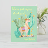 Lama zegt alleen dank je wel - LAMA ansichtkaart m Bedankkaart (Staand voorkant)