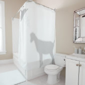 LaMancha Goat Shadow Silhouette Shadow Buddies Douchegordijn (In situ)
